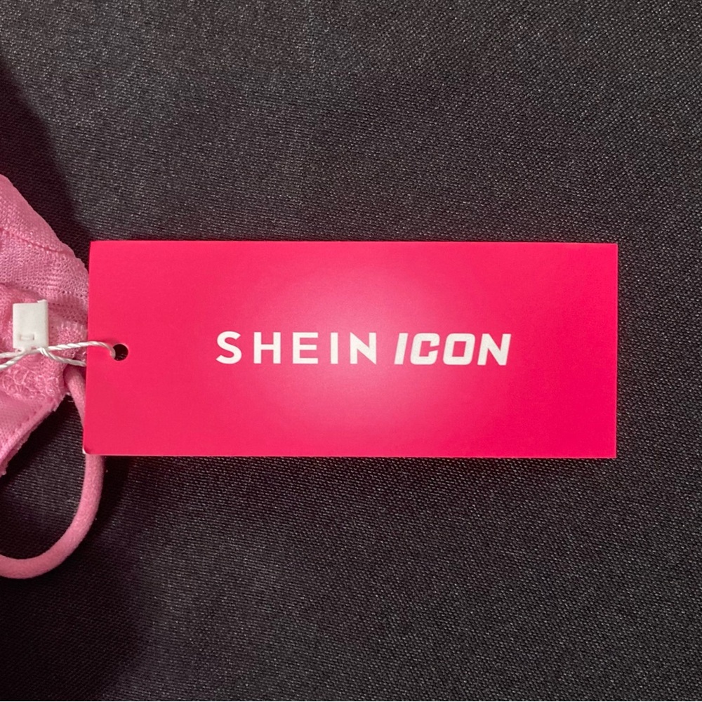 ⭐️ SHEIN Icon Pink Adjustable Tie Cropped Tank Top Size Large - Picture 6 of 9